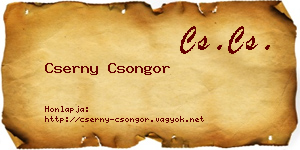Cserny Csongor névjegykártya