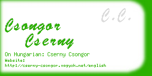 csongor cserny business card